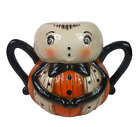 Johanna Parker Halloween Spider Pumpkin Double Handled Jumbo Mug Ceramic