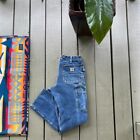 Carhartt faded blue denim jeans double knee work wear carpenter pants size 30X30
