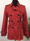 New Coach New York Women’s Red Double Breasted Trench Coat Jacket Size M, $199