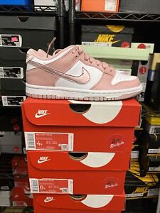 Nike Dunk Low Pink Velvet Glaze White Shoes DO6485-600 (GS) Youth Sizes