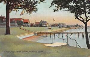 PINE ORCHARD, BRANFORD, CT ~ BEACH, COTTAGES & DOCK MORTON PUB ~ used 1909