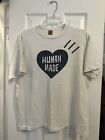 HUMAN MADE JAPAN Mens T Shirt M Heart Blue Graphic White Shirt