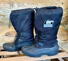 Sorel Men’s Size 8 Black Felt Lined Insulated Winter Tall Snow Boots