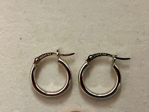 Blue Nile 14K Gold Small Hoop Earrings ~ Yellow White Rose Gold ~ Your Choice