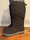 Bogs Boots Black Snow Day Tall Quilted Waterproof Womens Size 11 Winter Rain