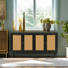 Sideboard Buffet Cabinet Accent Storage Cabinet With 4 Doors Adjustable Shelves