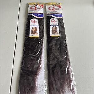 MILKYWAY 100% HUMAN HAIR QUE_YAKY WEAVE REMY_18” #99J (Pack Of 2 Deal)