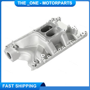 For Small Block Ford 351W Aluminum Carb Intake Manifold Satin E42458 1500-6500