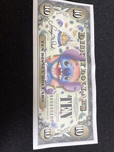 New ListingDisney Dollars $10 Stitch 50th Anniversary T Series 2005 Barcode Ten Dollar Bill