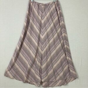 Lane Bryant Purple Gray Striped Linen Blend Pull-on Skirt size 18/20