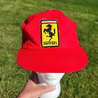 Vintage FERRARI Cap Hat Red Patch Horse 100% Cotton Men's Small