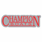 Champion Boats Red/Grey Carpet Graphic Decal Sticker for Fishing Bass Boats