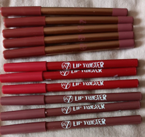 W7 Red & Nude Shades Lip Liner Shaping Pencil Waterproof Makeup Set Lot of 11