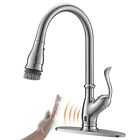 New ListingTouchless Kitchen Faucet with Pull Down Sprayer, Motion Sensor Faucet Single ...