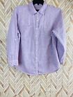 Talbots Woman Lavender 100% Linen Long Sleeve Shirt Size 1X