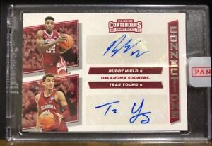 2019-20 Contenders Draft Picks BUDDY HIELD/TRAE YOUNG Connections Dual Auto SSP!