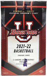 2021-22 Bowman Chrome University Basketball Factory Sealed Hobby Box