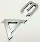 CHROME AUDI A3 FIT AUDI A3 REAR TRUNK EMBLEM BADGE NAMEPLATE DECAL LETTER NUMBER (For: Audi)