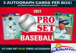2021 Pro Set Baseball Factory Sealed HOBBY Blaster Box-3 AUTOS+50 Card RC SET