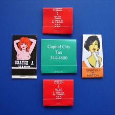 5 Vintage Unused Naughty Risque Adult Novelty Matchbook Snatch a Match Penis