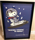 SNOOPY RETURNS TO SPACE MFA MIKE MULLANE & WIFE SIGNED AUTOGRAPHED FRAMED POSTER