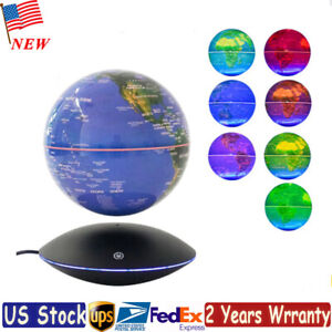 Floating Levitating Globe Magnetic Levitation World Map LED Lamp 360° Rotation