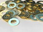 NEW~ LOT OF 10 - Brass Plated Steel Washers 3/4