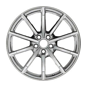 18x8.5 10 Spoke Refurbished Aluminum Wheel Painted Medium Silver Metallic 58957