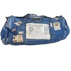 Big Stuff Duffle Bag Blue Denim Patch Embellished Pure Cotton Rare