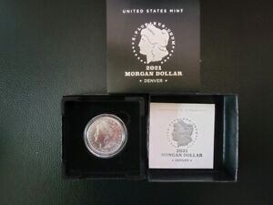 2021-D Morgan Silver Dollar w/Box & COA, D Privy Mint Mark
