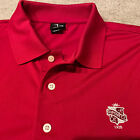 Dupont Country Club Page & Tuttle Men’s Golf Polo Shirt Medium Red Poly EUC!!!!