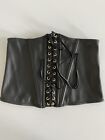 Victoria's Secret Very Sexy Faux Leather Corset Size XS Black Womens Back Zipper