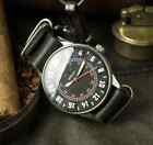 Raketa 24 Hours, Vintage men's watch ROCKET mechanical Soviet watch. black dial