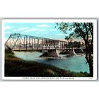 VTG Postcard  Unposted Maine  Highway Bridge Aroostook River Fort Fairfield #629