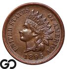1895 Indian Head Cent Penny, Snow-2, Better Date