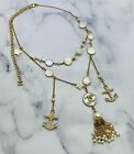 Auth CHANEL CC Cruise Collection Anchor Pearl Necklace - Pre owned / KT4706