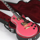 Bright Pink LP Custom Electric Guitar Gold Hardware HH Pickups No Case