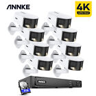ANNKE 4K Color Ngiht POE IP Security Camera System 8CH NVR Two Way Audio IP67 AI