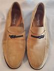 Santoni Men's Size 12D Tan Beige Suede Loafer Made in Italy