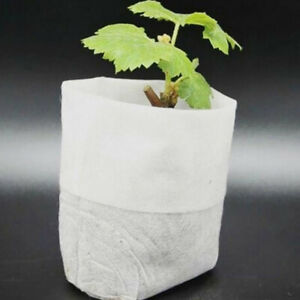 100Pcs Nursery Pots Seed-Raising Bags Non-woven Fabrics Garden Supply 8x10cm