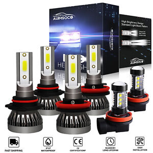 For Toyota Prius 2010-2015 LED Headlight High Low + Fog Light Bulbs Combo Kit (For: 2012 Mazda 6)