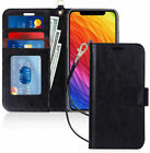 For Samsung Galaxy S20 S10 S9 S8 S7 - Leather Wallet Magnetic Flip Case w/ strap
