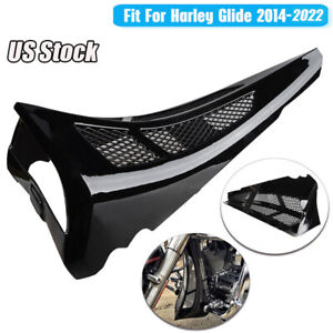 Fit For Harley Road Street Glide FLHX 2014-2023 Custom Black Chin Spoiler Scoop (For: 2014 Street Glide)