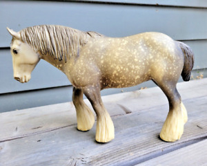 Breyer #95 Shire Mare Vintage Dapple Gray Draft Model Horse Collectible-5