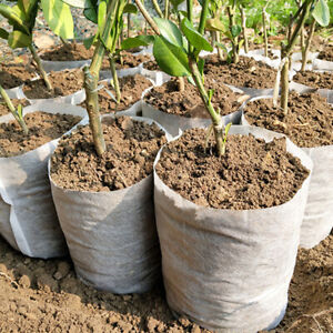 100Pcs Eco-Friendly Plant Supply Grow Garden Bags Flower Growing Fabric Pots