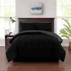 New ListingMainstays Black Reversible 7-Piece Bed in a Bag Comforter Set with Sheets, Queen