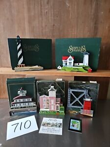 Shelia's collectibles houses Lot Of 5 HOUSES, Lighthouses