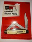 Vintage Sears Craftsman  Knife #95045 3-blade Bowie Stock Knife 1927-1977 W Box