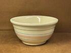 Vintage Oven Proof USA 8” Pottery Mixing Bowl Blue & Pink Stripe