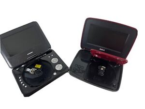2 Portable DVD Players, 2010 RCA model DRC99371ER & Sylvania 2018 model SDVD7073